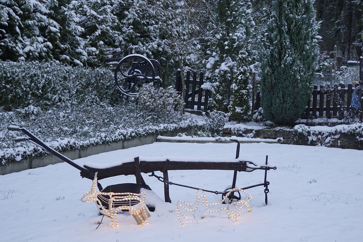 Schnee in Grevenmacher. 