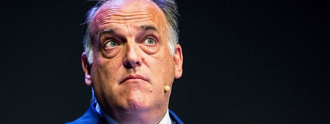 O presidente da Liga espanhola, Javier Tebas.