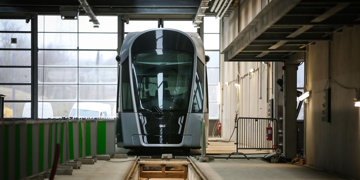 Das erste Tramfahrzeug wartet bereits im "Tramsschapp" auf seinen ersten großen Einsatz. 