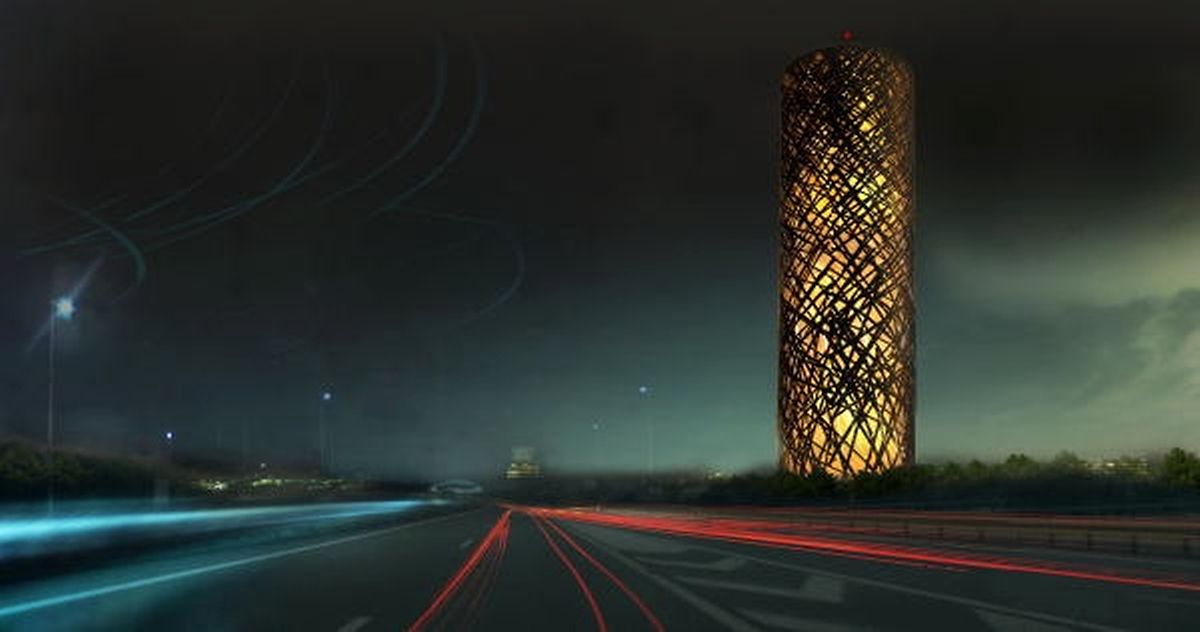 Nachts soll der Turm mit eindrucksvollen Lichtspielen bestechen.
