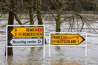 Lokales, Hochwasser, Inondation, Schengen, Moselle, Mosel, N10,  Foto: Chris Karaba/Luxemburger Wort