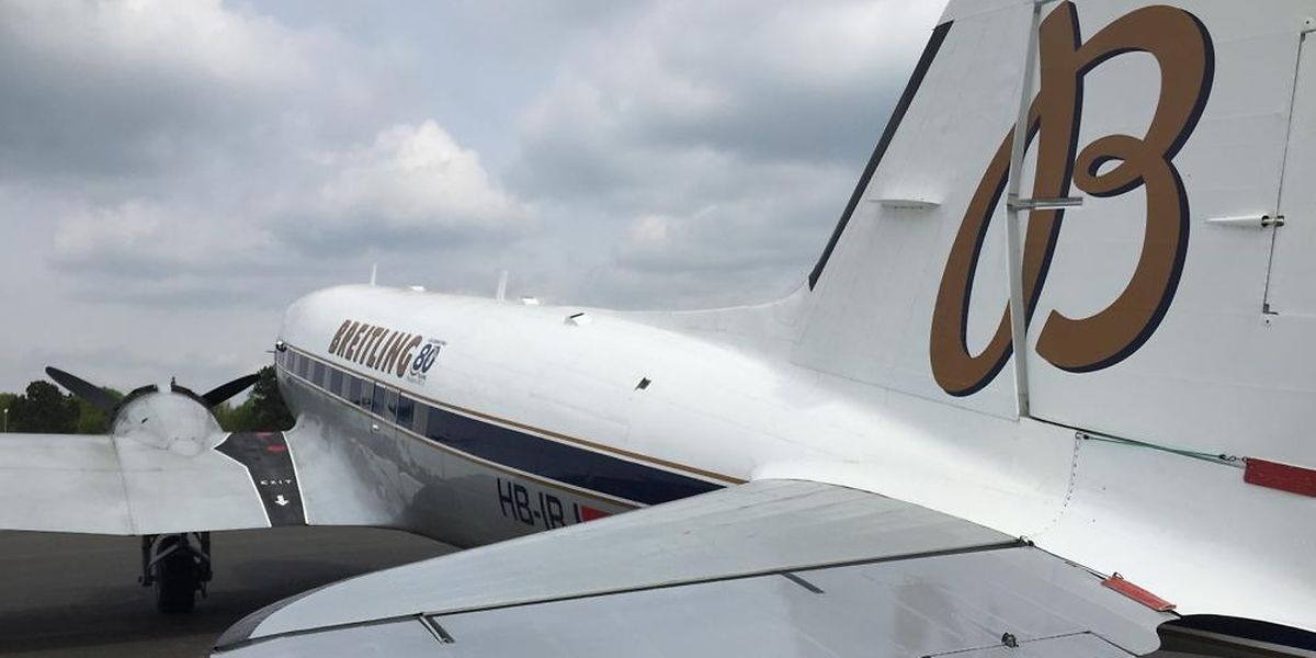 Die Breitling DC-3 ist die Hauptattraktion bei der "Porte Ouverte" auf dem Findel.