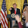 Donald Trump bei der Pressekonferenz in Washington.