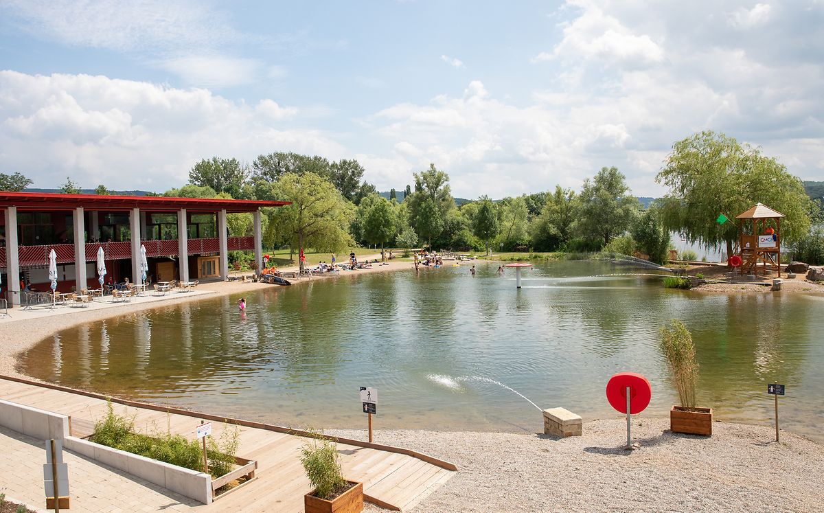 L'étang de la drague à Remerschen est l'une des trois eaux de baignade actuelles au Luxembourg.
