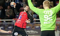 Tommy Wirtz (Luxemburg #17) gegen Rasmus Ots (Estland #92) / Handball, Nationalmannschaft, EM-Qualifikation / 16.01.2020 /Luxemburg - Estland (Luxembourg vs Estonia) / d'Coque - Gymnase, Luxembourg /Foto: Ben Majerus