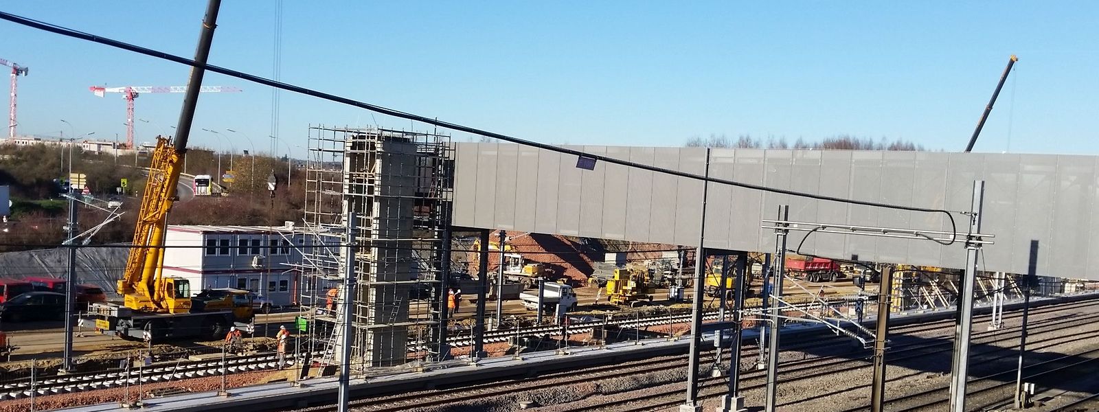 Le chantier de construction du nouvel arrêt Howald -qui desservira à l'avenir le Ban de Gasperich.