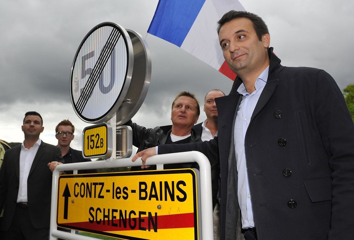 Florian Philippot mit Fabien Engelmann, Bürgermeister von Hayange.