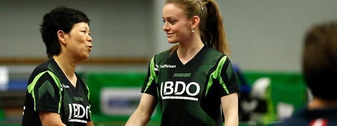 Ni Xia Lian (l.) agierte bei den JPEE mit Sarah de Nutte im Doppel.