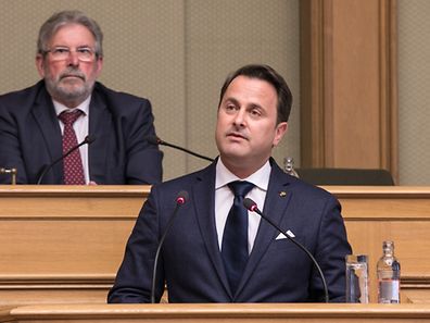 25.4.IPO / Xavier Bettel / Chamber / Etat de la Nation / Beginn der Rede / vor dem Abrruch Foto:Guy Jallay
