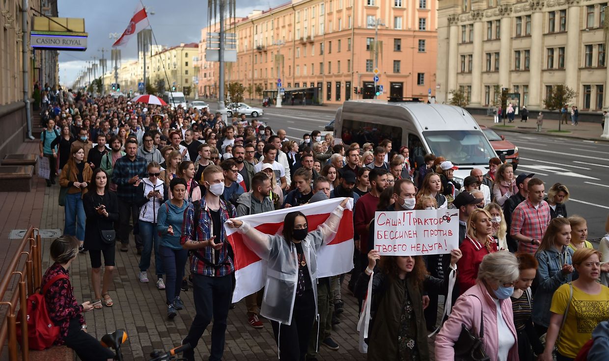 Proteste in Belarus.
