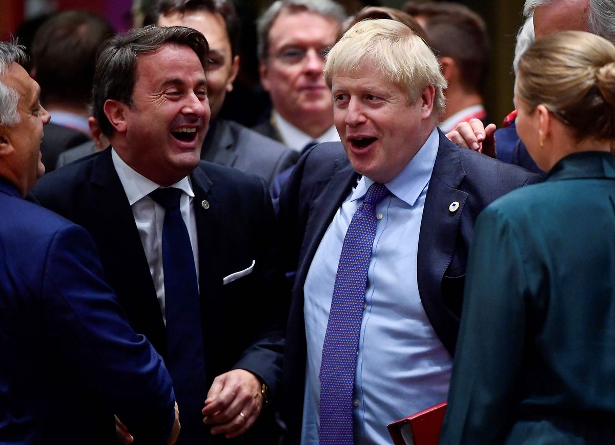 Trotz aller Brexit-Schwierigkeiten scheint die Stimmung zwischen Xavier Bettel und Boris Johnson nicht schlecht zu sein.