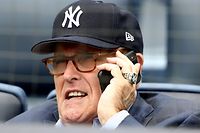(FILES) In this file photo taken on May 27, 2018, former New York Mayor Rudy Giuliani attends the game between the New York Yankees and the Houston Astros in the Bronx borough of New York City. - President Donald Trump's personal lawyer Rudy Giuliani returned to Ukraine on December 4, 2019, shrugging off the scandal over seeking dirt from Kiev on rival Democrats. The New York Times said Giuliani had traveled to Budapest on Tuesday and Kiev Wednesday to speak with former Ukrainian prosecutors who could have information that would support Trump's battle against impeachment. (Photo by ELSA / GETTY IMAGES NORTH AMERICA / AFP)