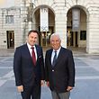 Xavier Bettel com António Costa, hoje em Lisboa. 