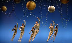 Dancers of the Spanish National Dance Company perform during a general rehearsal of the ballet production "The Nutcracker" at the Maestranza Theater in Sevilla on January 8, 2020. (Photo by CRISTINA QUICLER / AFP)