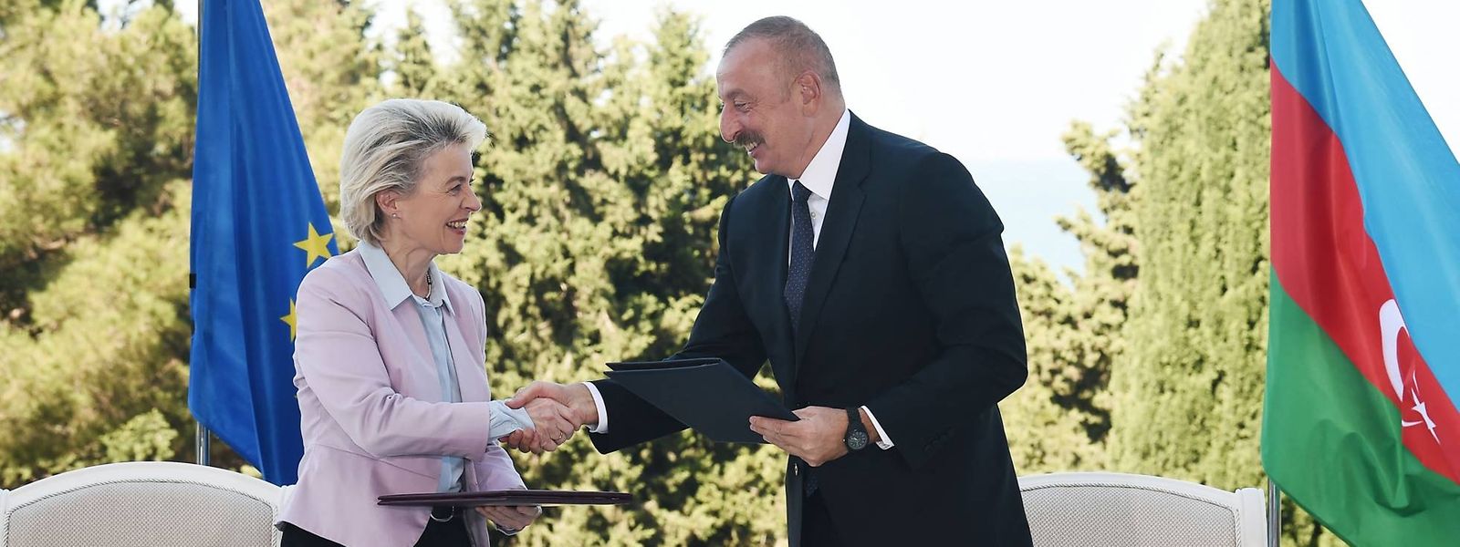 Ursula von der Leyen besiegelte diese Woche ein Gasabkommen mit dem aserbaidschanischen Staatschef Ilham Aliyev.