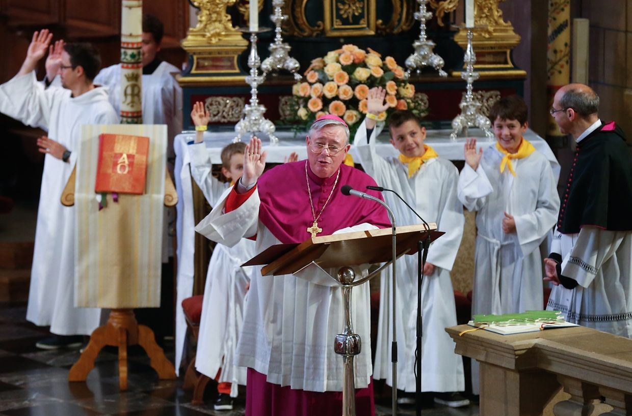 Oktave - Messe für die neuen Pfarreien: Wooltz Saints-Pierre-et-Paul & Öewersauer Saint-Pirmin, Jean Claude Hollerich, Luxembourg, le 18 Mai 2017. Photo: Chris Karaba