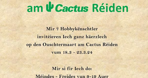 mywort - Ouschtermaart am Cactus Riden