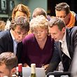 8.10. Gemeindewahlen 2017 / Wahlen / Feier Politische Parteien / CSV Stad um Serge Wilmes / Pierre Lorang , Viviane Reding  Foto:Guy Jallay