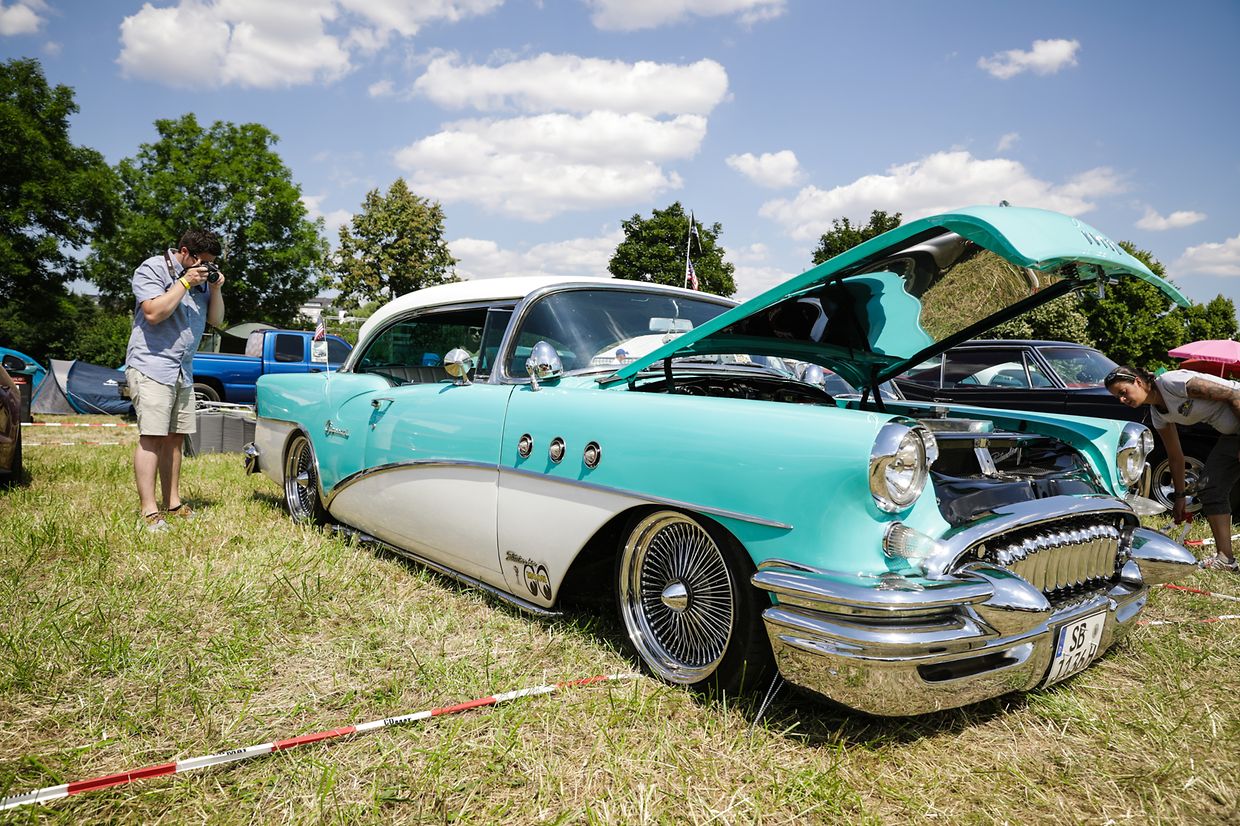 Noch bis Sonntag sind die US-Boliden in Stadtbredimus zu bestaunen.