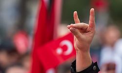 ARCHIV - 10.04.2016, Bayern, München: Eine Hand zeigt den "Wolfsgruß" der Grauen Wölfe während einer Pro-Türkischen Demonstration. (zu dpa "Im Griff der Nationalisten - Türkei geht in Stichwahl") Foto: picture alliance / dpa +++ dpa-Bildfunk +++
