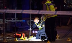 Die Spurensicherung der schwedischen Polizei bei der Arbeit.
