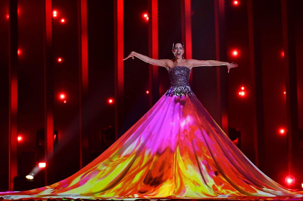 Estonia's singer Elina Nechayeva performs the song "La Forza" during the first semifinal of the 63rd edition of the Eurovision Song Contest 2018 at the Altice Arena in Lisbon, on May 8, 2018.
The Eurovision Song Contest 2018 will be held in the Portuguese capital Lisbon from May 8 until May 12, 2018. / AFP PHOTO / Francisco LEONG