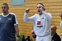 Luca Tomassini,  Handball Esch. Handball : Handball Käerjeng – Handball Esch,  AXA League.  Um Dribbel,  Bascharage. Foto : Stéphane Guillaume