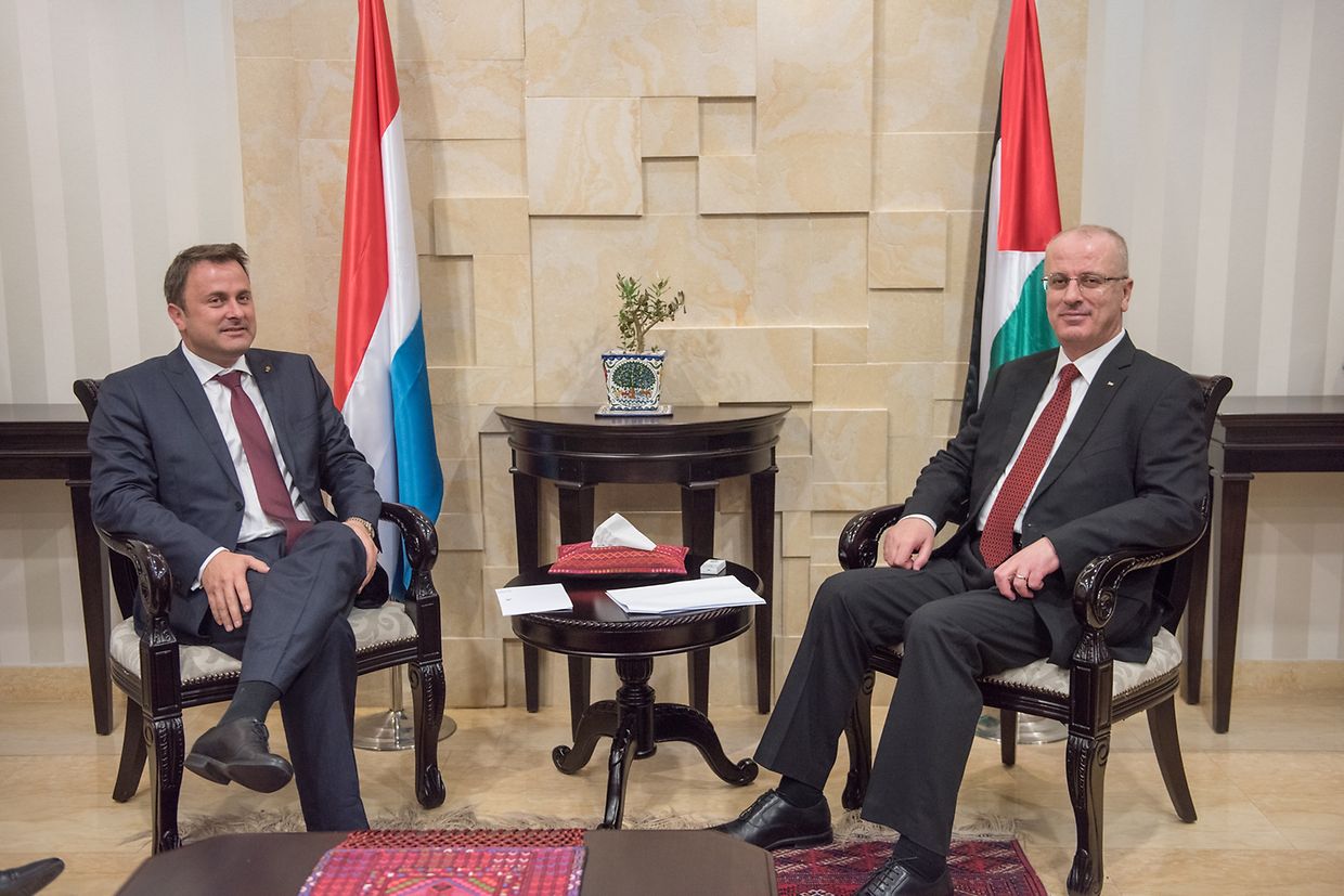 Xavier Bettel, Premier ministre, et Rami Hamdallah, Premier ministre de l'Autorité palestinienne 