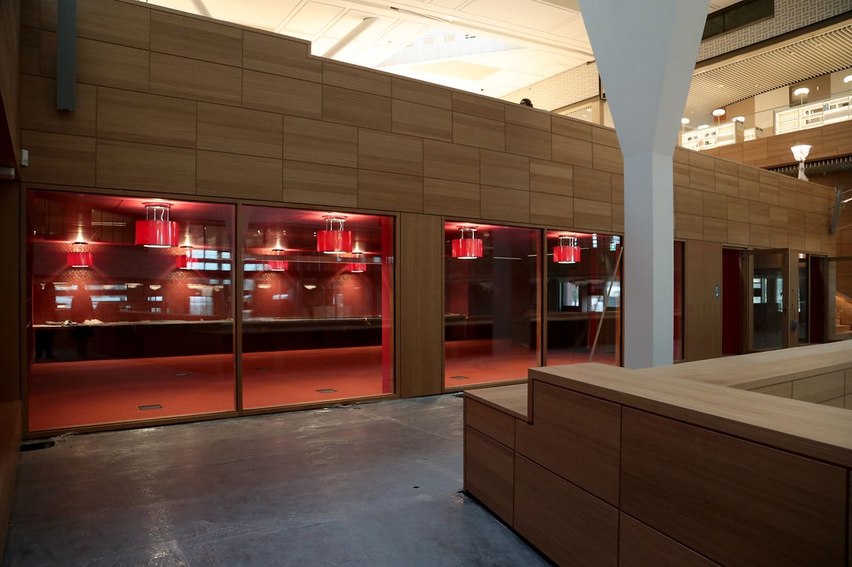 Im roten Saal können Bibliotheksnutzer unter Aufsicht bald wertvolle oder seltene Bücher konsultieren.