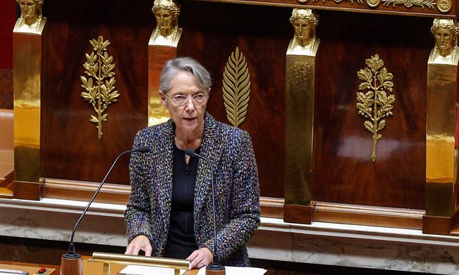 French Prime Minister Elisabeth Borne delivers a speech on France's energy policy, 16 Novembe 2022