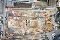 Chantier Gare - Cité de la Sécurité Sociale   - Drone - Foto: Pierre Matgé/Luxemburger Wort