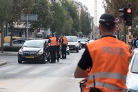 28.9. Gare / rue de Strasbourg / Verkehrskontrolle Police Grand Ducale Foto:Guy Jallay