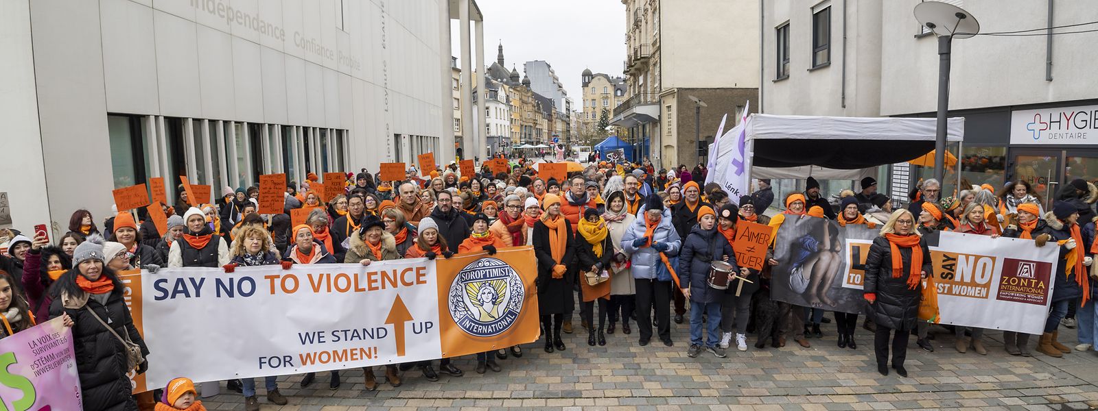 Dans le cadre de l'Orange Week, un signal a été donné cette année encore à Esch-sur-Alzette contre la violence envers les femmes. 