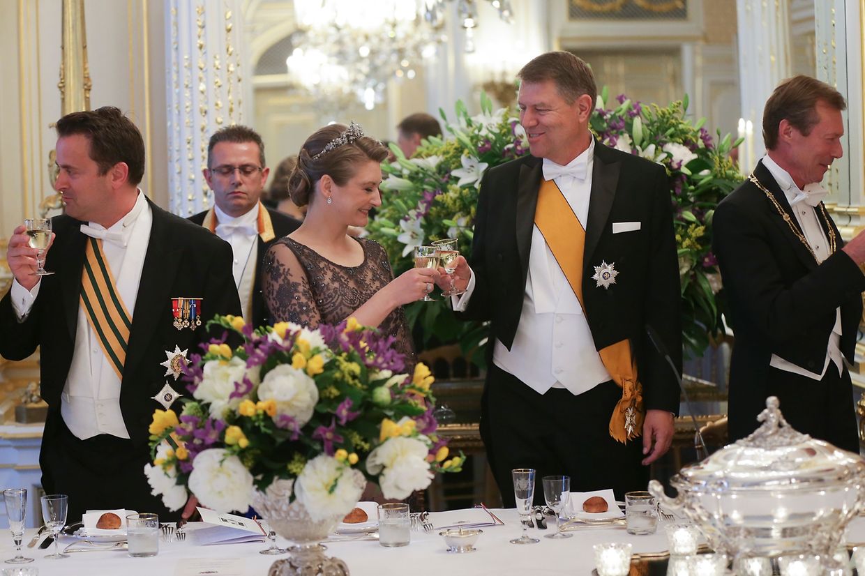 Des invités triés sur le volet ont dîné à la table du Grand-Duc, après une journée riche en visites.