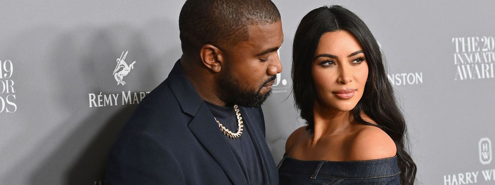 Reality-TV-Star Kim Kardashian West mit ihrem Mann, US-Rapper Kanye West, bei einer Verantsaltung im Jahr 2019.