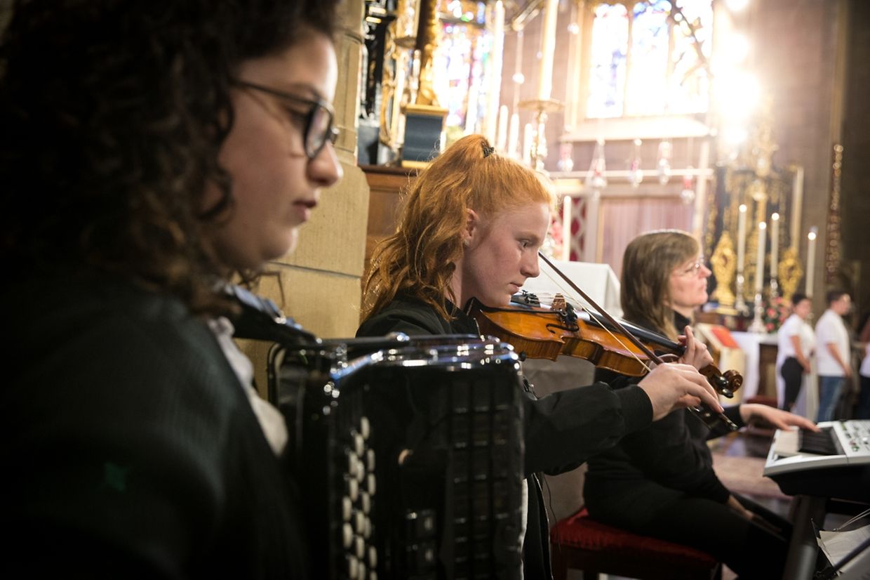 Messe für die Schule der Schwestern der christlichen Lehre St.Anne in Ettelbrück. 