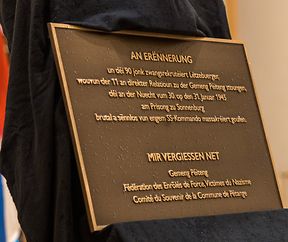 Gedenkfeier und Massaker vu Sonnebuerg / Commune de Petange / Photo: Laurent Blum