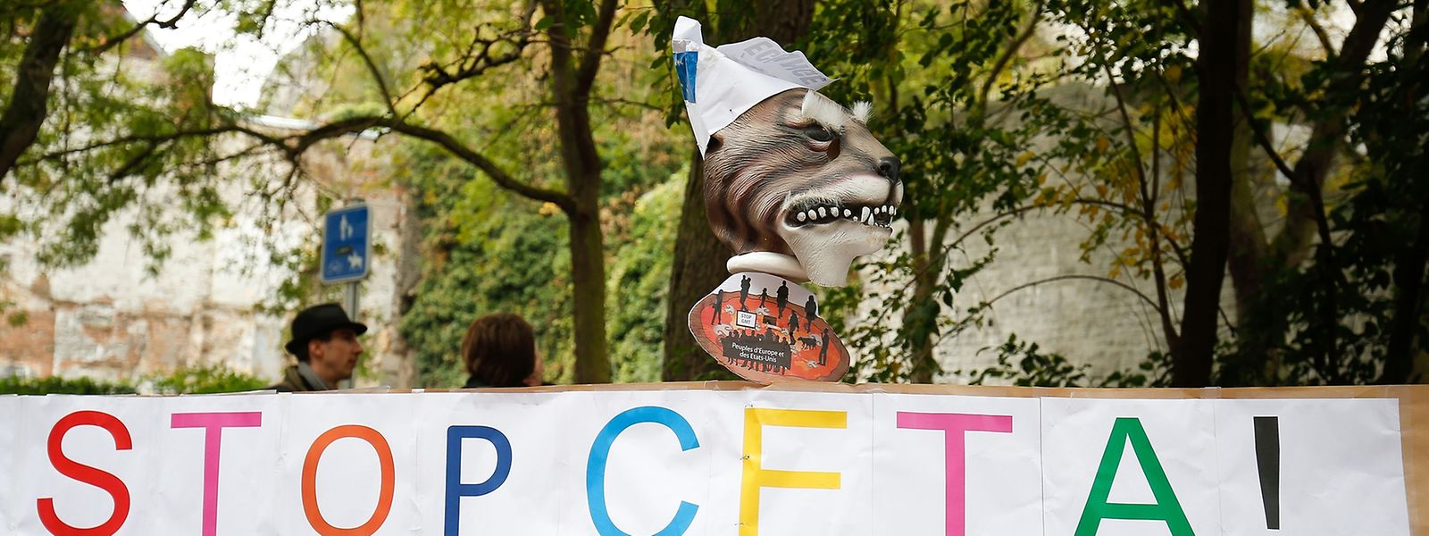 Die Anti-CETA-Proteste vor dem wallonischen Regionalparlament in Namur waren offensichtlich erfolgreich. 