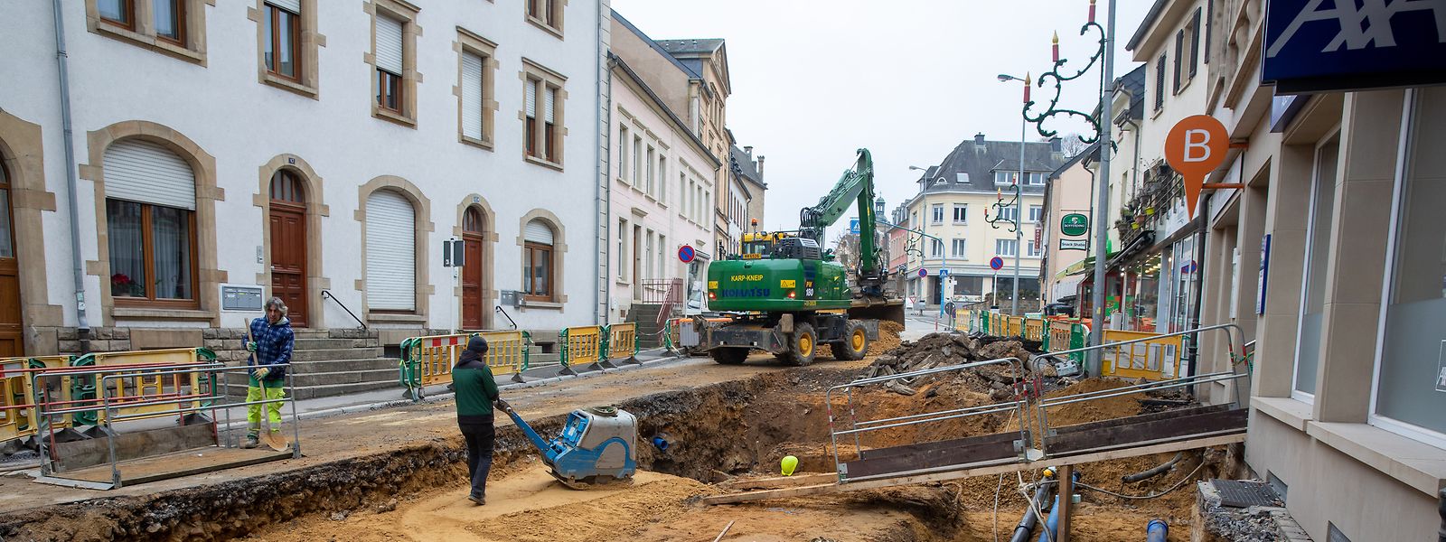 Die Neugestaltung der Rue Grande-Duchesse Charlotte wird noch etwa zwei Jahre in Anspruch nehmen.