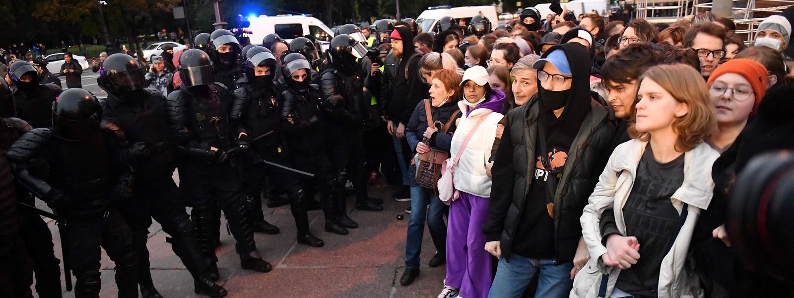 Manifestação em São Petersburgo