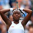 21.06.2019, Großbritannien, London: Tennis: Grand Slam ATP-Tour, Einzel, Damen, 1.Runde: Gauff (USA) - Williams (USA): Cori Gauff aus den USA reagiert nach ihrem Sieg. Foto: Mike Egerton/PA Wire/dpa +++ dpa-Bildfunk +++