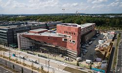 Die Baustelle der Nationalbibliothek,