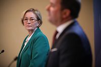 Politik, Corona Covid-19, Xavier Bettel, Premierminister und Paulette Lenert, Gesundheitsministerin geben Pressekonferenz nach Regierungsrat, Château de Senningen, Foto: Guy Wolff/Luxemburger Wort