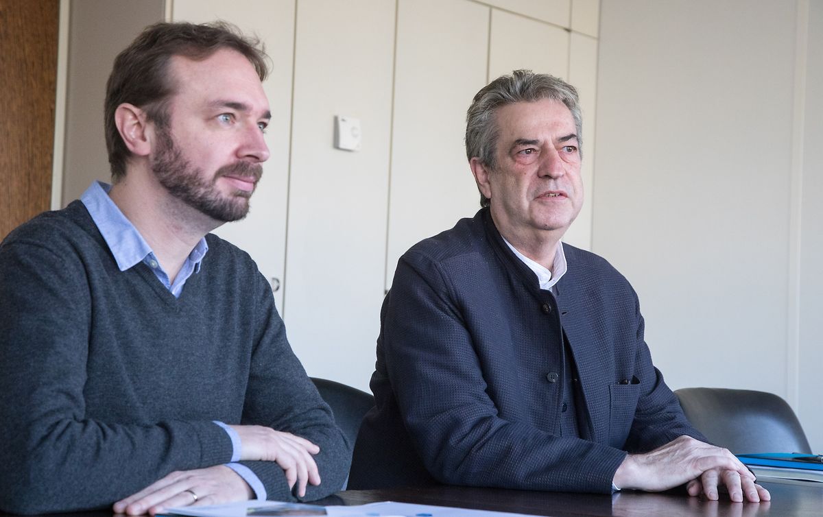 Cluster-Manager Philippe Genot und Präsident René Witry ziehen nach zwei Jahren „Wood Cluster“ Bilanz (v.l.)