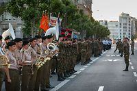 Probe Militärparade, Foto Lex Kleren