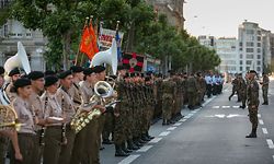 Probe Militärparade, Foto Lex Kleren