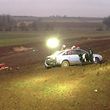Der Fahrer dieses Wagens landete ungewollt in einem Feld zwischen Garnich und Holzem.