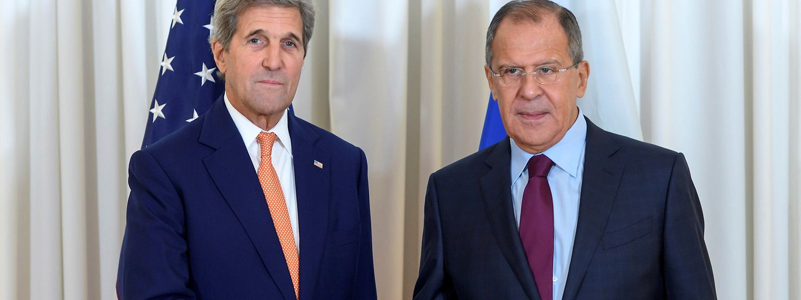 John Kerry (l.) und sein russicher Amtskollege Sergej Lawrow wollen am Samstag in Lausanne über Syrien sprechen. 