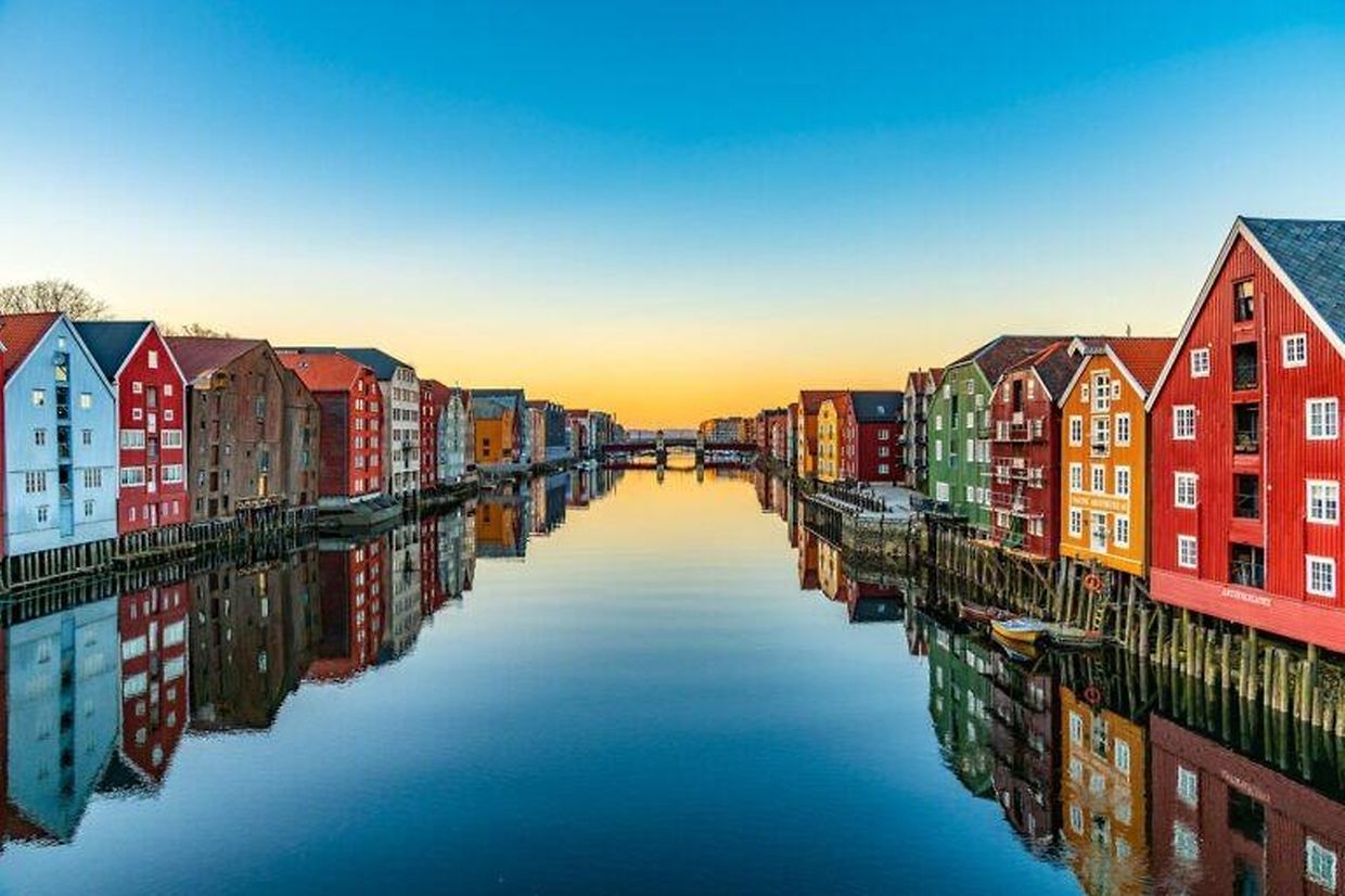 La ville de Trondheim en Norvège.