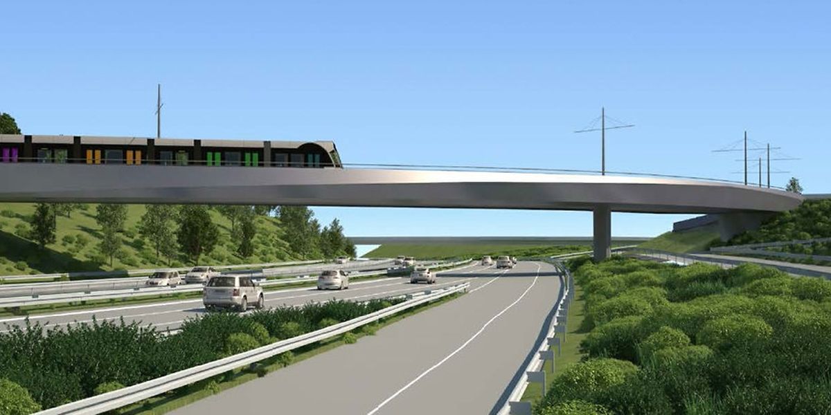 Un tout nouveau pont devra enjamber l'A1, l'autoroute de Trèves, d'ici quatre ans, pour permettre au tram de relier Luxexpo à son terminus devant l'aéroport du Findel.